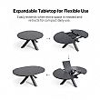 HF Patios Wholesale Round Extendable Aluminum Outdoor Dining Table with Butterfly Extension - 11D26L