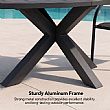 HF Patios Wholesale Round Extendable Aluminum Outdoor Dining Table with Butterfly Extension - 11D26L
