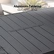 HF Patios Wholesale Round Extendable Aluminum Outdoor Dining Table with Butterfly Extension - 11D26L