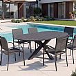 HF Patios Wholesale Round Extendable Aluminum Outdoor Dining Table with Butterfly Extension - 11D26L