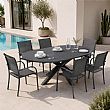 HF Patios Wholesale Round Extendable Aluminum Outdoor Dining Table with Butterfly Extension - 11D26L