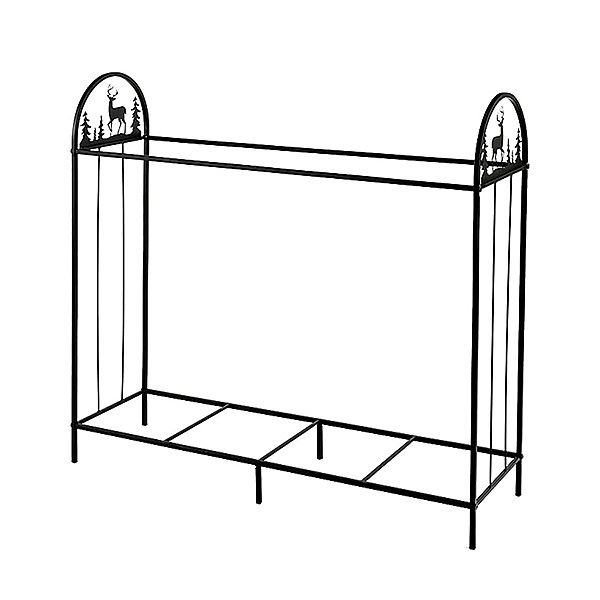 Firewood Rack Log Stand with Reindeer Patterns - 12H01D