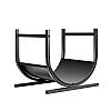 Outdoor Firewood Storage Rack Scroll Log Holder - 12H02I