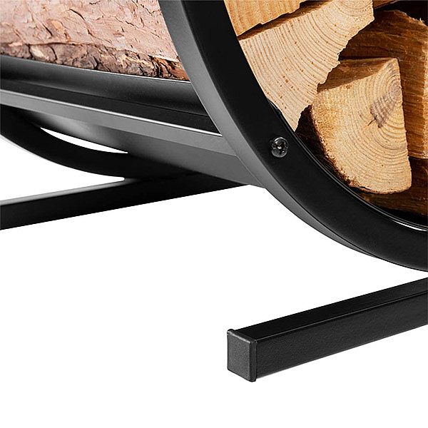 Outdoor Firewood Storage Rack Scroll Log Holder - 12H02I