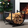 Outdoor Firewood Storage Rack Scroll Log Holder - 12H02I