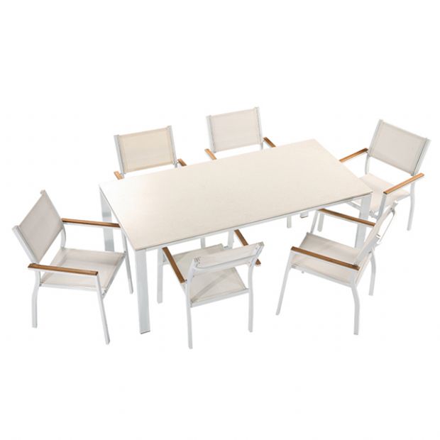 5-Piece Textilene Outdoor Dining Table and Chair Set - 11D01C