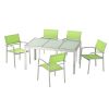 Green 6-Piece Aluminum Outdoor Dining Set - 11D01D