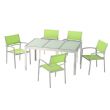 Green 6-Piece Aluminum Outdoor Dining Set - 11D01D