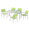 Green 6-Piece Aluminum Outdoor Dining Set - 11D01D