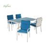 Blue 6-Piece Aluminum Outdoor Dining Set - 11D01E
