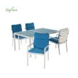 Blue 6-Piece Aluminum Outdoor Dining Set - 11D01E
