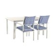Blue 6-Piece Aluminum Outdoor Dining Set - 11D01E