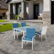 Blue 6-Piece Aluminum Outdoor Dining Set - 11D01E