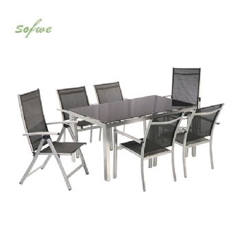 6-Person Outdoor Dining Table Set with...