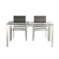 6-Person Outdoor Dining Table Set with Glass Top - 11D01G