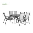 7-piece Textilene Garden Dining Table and Chair Set - 11D01H