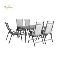 7-piece Textilene Garden Dining Table and Chair Set - 11D01H