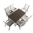 7-piece Textilene Garden Dining Table and Chair Set - 11D01H
