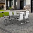 7-piece Textilene Garden Dining Table and Chair Set - 11D01H