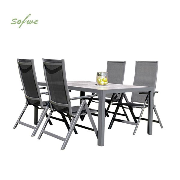 5 Pieces Aluminum Garden Dining Furniture Set - 11D01L