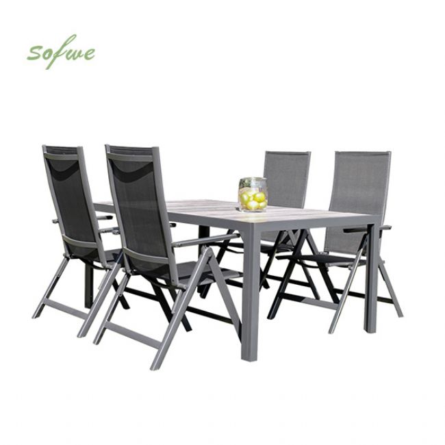 5 Pieces Aluminum Garden Dining Furniture Set - 11D01L