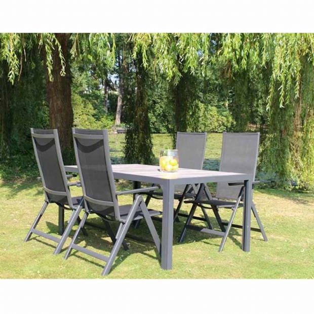 5 Pieces Aluminum Garden Dining Furniture Set - 11D01L