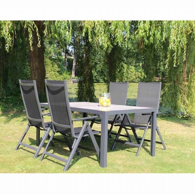 5 Pieces Aluminum Garden Dining Furniture Set - 11D01L