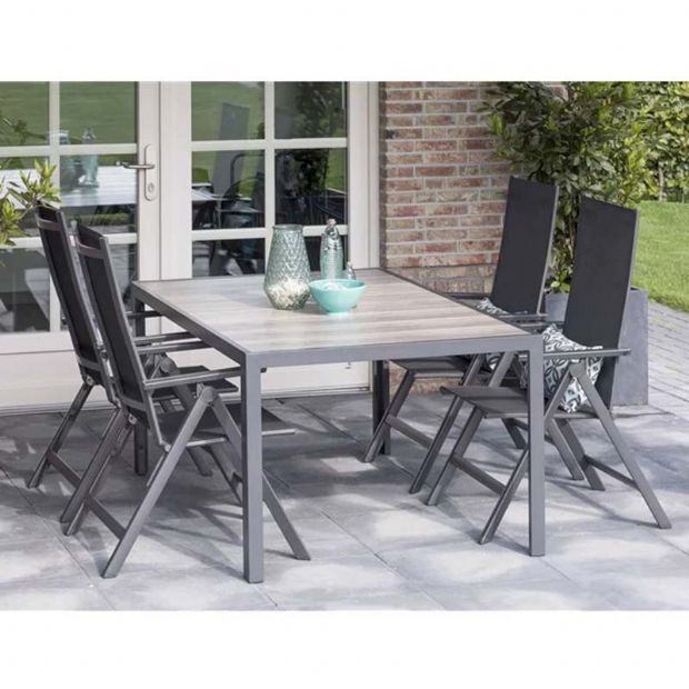5 Pieces Aluminum Garden Dining Furniture Set - 11D01L