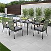 Modern Garden 5mm Printed Glass Tabletop Outdoor Dining Table - 11D26E