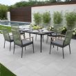 Modern Garden 5mm Printed Glass Tabletop Outdoor Dining Table - 11D26E