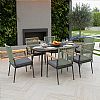 Modern Garden 5mm Printed Glass Tabletop Outdoor Dining Table - 11D26E