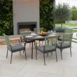 Modern Garden 5mm Printed Glass Tabletop Outdoor Dining Table - 11D26E