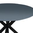 Outdoor Round Patio Dining Table with 5mm Frosted Printed Glass Tabletop - 11D26F