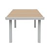 Outdoor Rectangular Patio Dining Table with Heat Transfer WPC Tabletop - 11D26G
