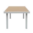 Outdoor Rectangular Patio Dining Table with Heat Transfer WPC Tabletop - 11D26G