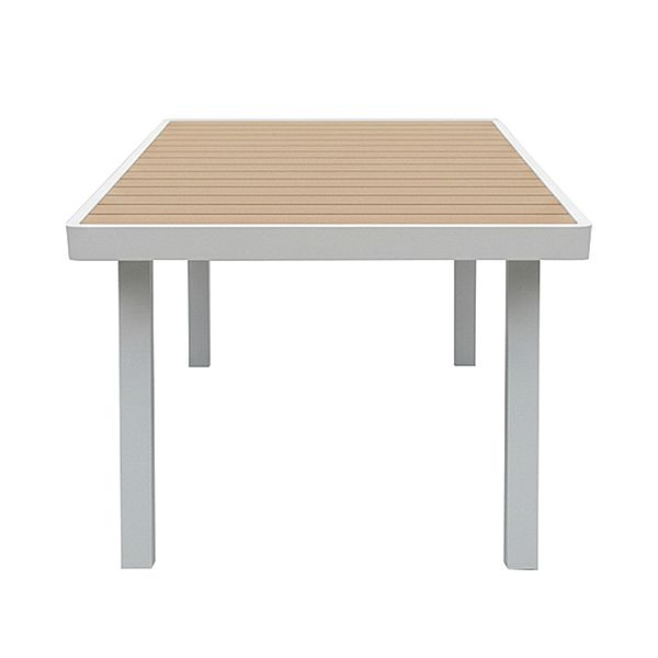 Outdoor Rectangular Patio Dining Table with Heat Transfer WPC Tabletop - 11D26G