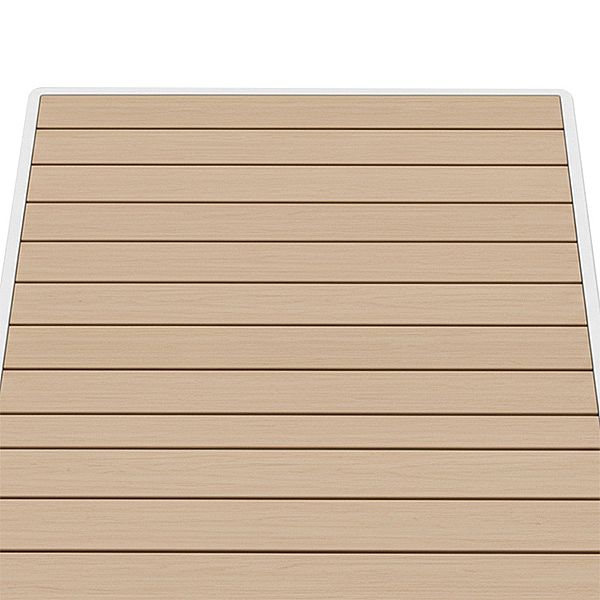 Outdoor Rectangular Patio Dining Table with Heat Transfer WPC Tabletop - 11D26G