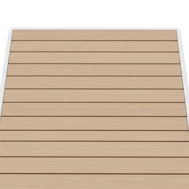 Outdoor Rectangular Patio Dining Table with Heat Transfer WPC Tabletop - 11D26G