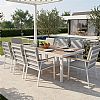 Outdoor Rectangular Patio Dining Table with Heat Transfer WPC Tabletop - 11D26G