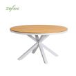 Outdoor Round Wood-plastic Composite Tabletop Dining Table Suitable for Patios and Garden - 11D26H