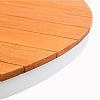 Outdoor Round Wood-plastic Composite Tabletop Dining Table Suitable for Patios and Garden - 11D26H