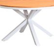 Outdoor Round Wood-plastic Composite Tabletop Dining Table Suitable for Patios and Garden - 11D26H
