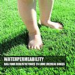 HF Patios Wholesale Outdoor Artificial Grass Turf Roll with PE PP Yarn, Rubber Backing and Drainage Holes - 80T02A