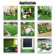 HF Patios Wholesale Outdoor Artificial Grass Turf Roll with PE PP Yarn, Rubber Backing and Drainage Holes - 80T02A