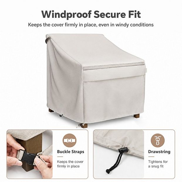 Wholesale Oxford Patio Chair Covers with Drawstring - 90A04P