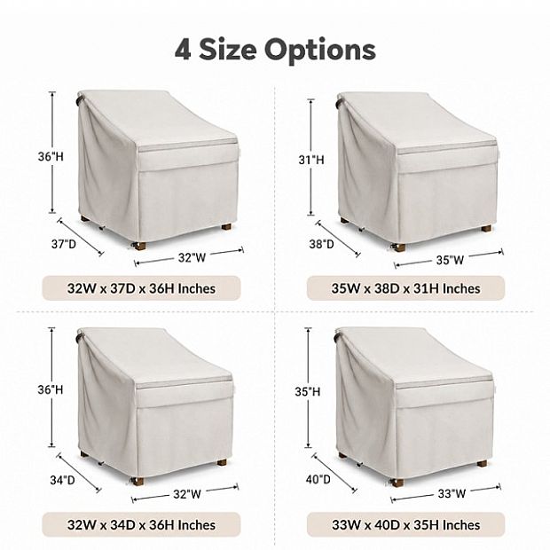 Wholesale Oxford Patio Chair Covers with Drawstring - 90A04P