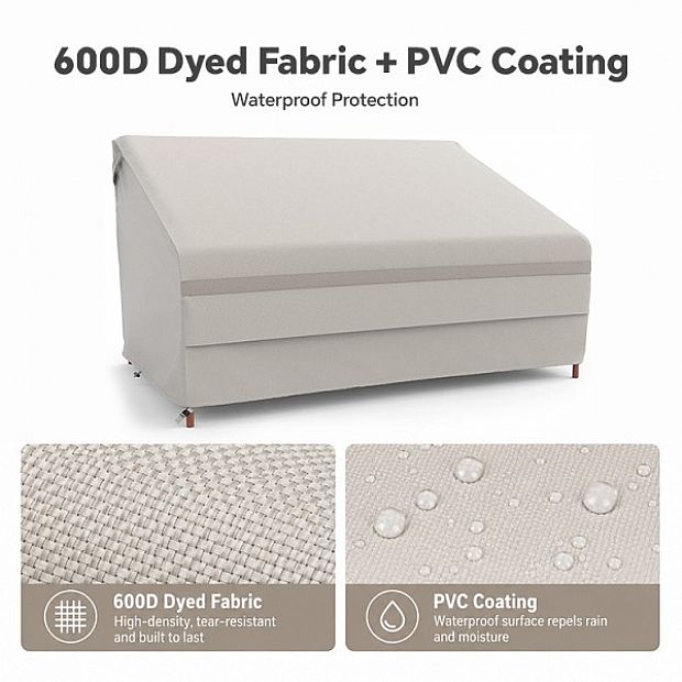 Wholesale Bench Covers with 600D Oxford Fabric and Drawstring - 90A08E