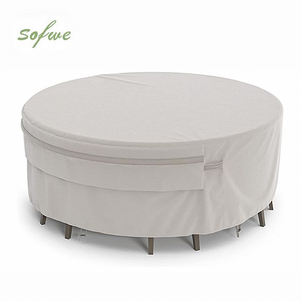 94-Inch Round Dining Table Covers with Air Vent Factory Supply - 90A38A