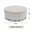 94-Inch Round Dining Table Covers with Air Vent Factory Supply - 90A38A