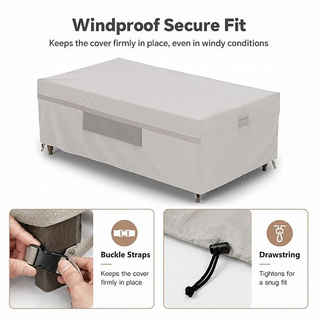 Wholesale Large Rectangular Dining Set Covers with Air Vent - 90A39A